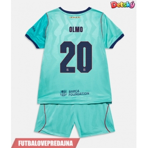 Lacne Dětský Futbalové dres Barcelona Dani Olmo #20 2026-27 Krátky Rukáv - Tretina (+ trenírky)